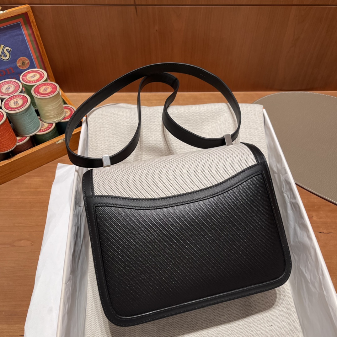 에르메스 콘스탄스24 캔버스 블랙 은장